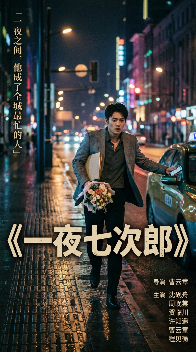 《一夜七次郎》海报